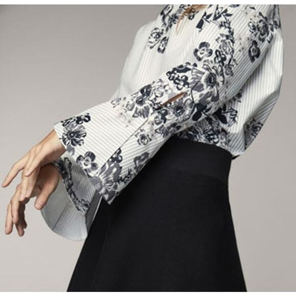 MASSIMO DUTTI Printed Poplin Blouse NWT LAST ONE!!! - Picture 2 of 6